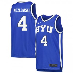 Brody Kozlowski BYU #4 Royal Exclusive Jersey | Men's High School Basketball Limited Edition Uniform 81k5077F
