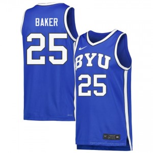 BYU Cougars Dawson Baker #25 Royal Basketball Jersey | Men's Gameday Authentic College Apparel 25P540h7