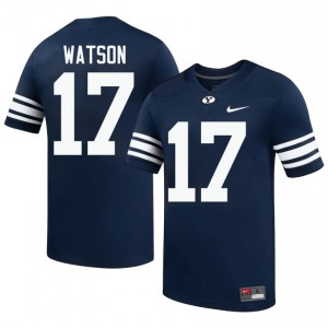 Enoch Watson #17 Navy BYU Cougars Licensed Football Jersey | Men's High School Premium Uniform 37BV6065
