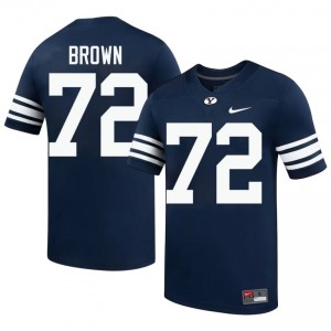BYU Cougars Joe Brown #72 Navy Football Jersey | Men's Gameday Authentic NCAA Apparel 3335WK61