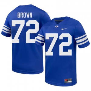 Joe Brown #72 Royal BYU Cougars Licensed Football Jersey | Men's High School Premium Uniform u6v6n497