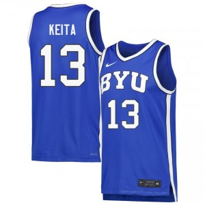 Authentic Keba Keita BYU Cougars #13 Royal Jersey | Men's Durable NCAA Basketball Fan Wear 60H4r0gj