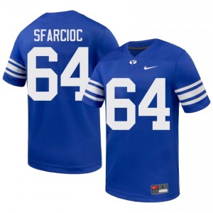 BYU Cougars Kyle Sfarcioc #64 Royal Football Jersey | Men's Gameday Authentic NCAA Apparel 457h3Q41