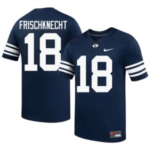 Reggie Frischknecht BYU Cougars #18 Navy Exclusive Jersey | Men's Player Football Limited Edition Uniform F62lUs49