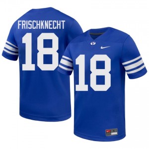 BYU Cougars Reggie Frischknecht #18 Royal Football Jersey | Men's Gameday Authentic NCAA Apparel u3535072