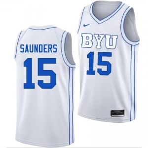 #15 Richie Saunders BYU Men's Basketball Jersey | Premium Replica NCAA Gear 9130485A