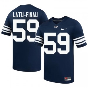 Authentic Siosiua Latu-Finau BYU Cougars #59 Navy Jersey | Men's Durable University Football Fan Wear 1B58u484