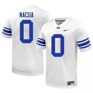 Tei Nacua BYU #0 White Exclusive Jersey | Men's Player Football Limited Edition Uniform TQREko10