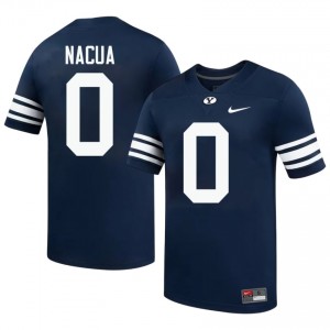 Tei Nacua #0 Navy BYU Cougars Licensed Football Jersey | Men's High School Premium Uniform 6m0m5777