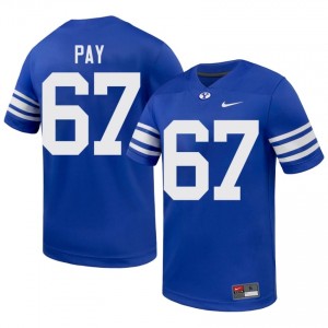 Authentic Trevor Pay BYU Cougars #67 Royal Jersey | Men's Durable University Football Fan Wear 5LKX1186