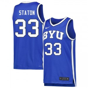 Xavion Staton BYU #33 Royal Exclusive Jersey | Men's High School Basketball Limited Edition Uniform 21FE0Rq2
