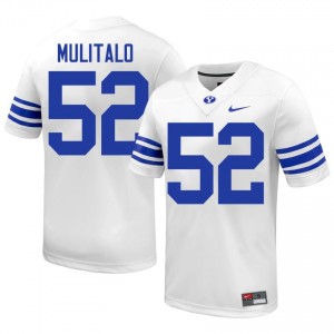 Bott Mulitalo BYU #52 White Exclusive Jersey | Men's Player Football Limited Edition Uniform v2712754