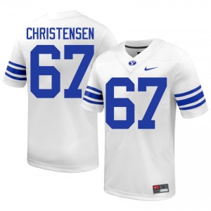 Brady Christensen BYU #67 White Exclusive Jersey | Men's Player Football Limited Edition Uniform 7PDe1Y61