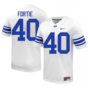 Eldon Fortie BYU #40 White Exclusive Jersey | Men's Player Football Limited Edition Uniform GMhxy346