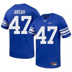 Authentic Ezekiel Ansah BYU Cougars #47 Royal Jersey | Men's Durable University Football Fan Wear 55e1x235