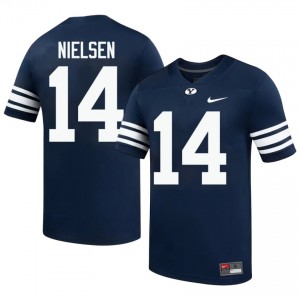 BYU Cougars Gifford Nielsen #14 Navy Football Jersey | Men's Gameday Authentic NCAA Apparel 1B7B6w64