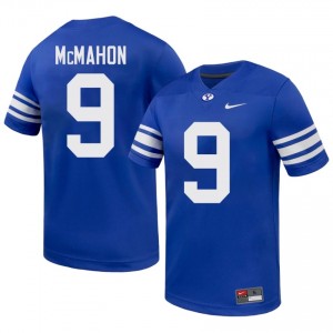 Authentic Jim McMahon BYU Cougars #9 Royal Jersey | Men's Durable University Football Fan Wear lV5A2M44