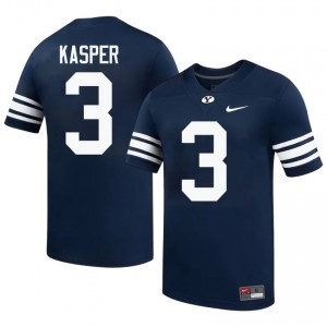 Kyler Kasper BYU Cougars #3 Navy Exclusive Jersey | Men's Player Football Limited Edition Uniform i4174w29