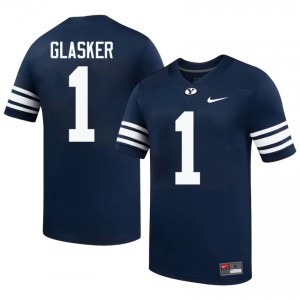 BYU Cougars Legend Glasker #1 Navy Football Jersey | Men's Gameday Authentic NCAA Apparel 3184J465