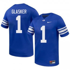 Legend Glasker #1 Royal BYU Cougars Licensed Football Jersey | Men's High School Premium Uniform 3Vi4y831