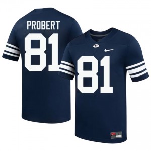 Marion Probert BYU Cougars #81 Navy Exclusive Jersey | Men's Player Football Limited Edition Uniform dpq8b780