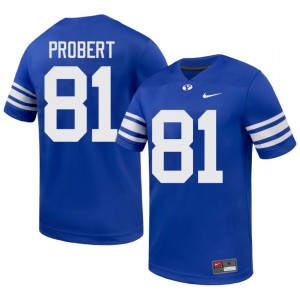BYU Cougars Marion Probert #81 Royal Football Jersey | Men's Gameday Authentic NCAA Apparel M5065i60