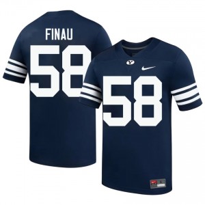 Paki Finau BYU Cougars #58 Navy Exclusive Jersey | Men's Player Football Limited Edition Uniform 813CGY84