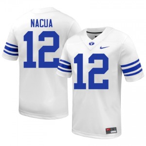 Puka Nacua BYU #12 White Exclusive Jersey | Men's Player Football Limited Edition Uniform 6MlsQs87
