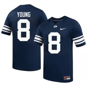 Steve Young BYU Cougars #8 Navy Exclusive Jersey | Men's Player Football Limited Edition Uniform 3c6k2b69