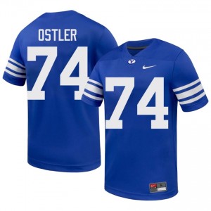 Authentic Trevin Ostler BYU Cougars #74 Royal Jersey | Men's Durable University Football Fan Wear 23C48p51
