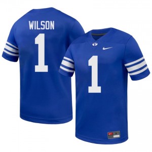 Zach Wilson BYU Cougars #1 Royal Exclusive Jersey | Men's Player Football Limited Edition Uniform 0kjW2452