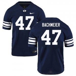 Bear Bachmeier BYU #47 Navy Exclusive Jersey | Men's High School Football Limited Edition Uniform 886gvCg3