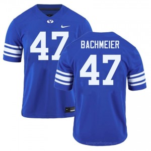 Bear Bachmeier #47 Royal BYU Cougars Licensed Football Jersey | Men's University Premium Uniform 75x6B4Th