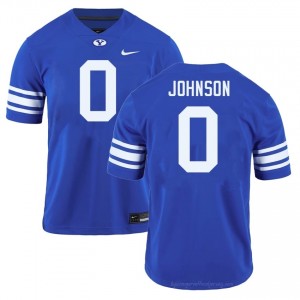 Evan Johnson #0 Royal BYU Cougars Licensed Football Jersey | Men's University Premium Uniform 374JV010