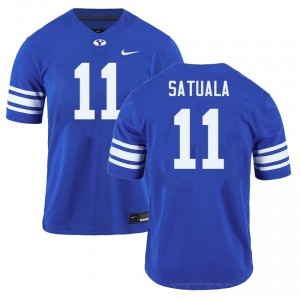 Faletau Satuala BYU #11 Royal Exclusive Jersey | Men's High School Football Limited Edition Uniform 5384R34N