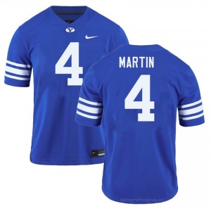 BYU Cougars LJ Martin #4 Royal Football Jersey | Men's Gameday Authentic College Apparel 886w1kt8