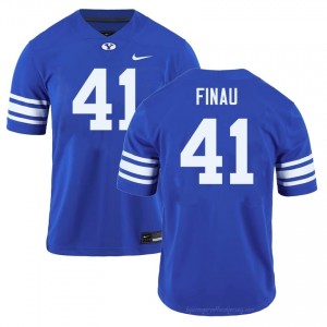 Authentic Lucky Finau BYU #41 Royal Jersey | Men's Durable NCAA Football Fan Wear 98l448jx