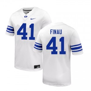 Lucky Finau BYU #41 White Exclusive Jersey | Men's High School Football Limited Edition Uniform 2521AJ58