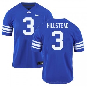 McCae Hillstead BYU #3 Royal Exclusive Jersey | Men's High School Football Limited Edition Uniform 465u30r3