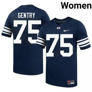 Andrew Gentry BYU Cougars #75 Navy Exclusive Jersey | Women's Player Football Limited Edition Uniform t5C45457