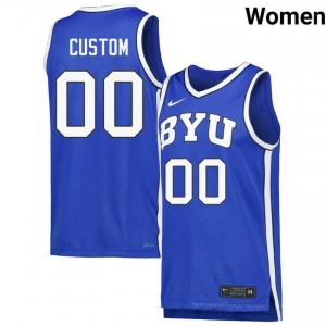Authentic Custom BYU Cougars #00 Black Jersey | Women's Durable NCAA Basketball Fan Wear 15071O50