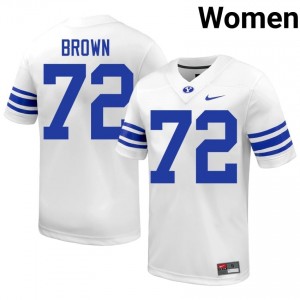 Joe Brown BYU #72 White Exclusive Jersey | Women's Player Football Limited Edition Uniform bF6Dii11