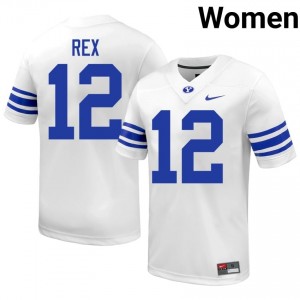 Preston Rex BYU #12 White Exclusive Jersey | Women's Player Football Limited Edition Uniform l73i8y31