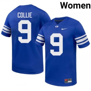 #9 Austin Collie BYU Cougars Women's Football Jersey | Premium Replica NCAA Gear 43T6YY14