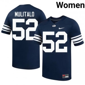 #52 Bott Mulitalo BYU Cougars Women's Football Jersey | Premium Replica NCAA Gear 8327YR33
