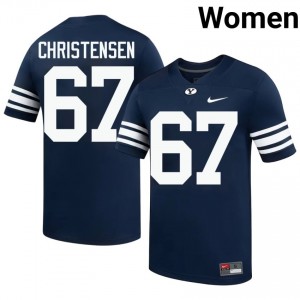 #67 Brady Christensen BYU Cougars Women's Football Jersey | Premium Replica NCAA Gear l31H3414