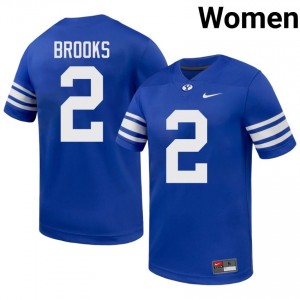 Chris Brooks BYU Cougars #2 Royal Exclusive Jersey | Women's Player Football Limited Edition Uniform g865Q314