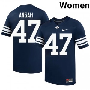 Authentic Ezekiel Ansah BYU Cougars #47 Navy Jersey | Women's Durable University Football Fan Wear p82Y7F76