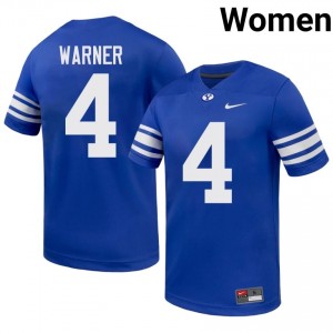 Fred Warner #4 Royal BYU Cougars Licensed Football Jersey | Women's High School Premium Uniform 46807534