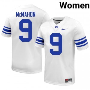 Jim McMahon #9 White BYU Licensed Football Jersey | Women's High School Premium Uniform G1p7Dp45